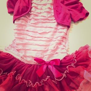 🏵 Girls Tutu Dress sz 4- Light and Dark Pink